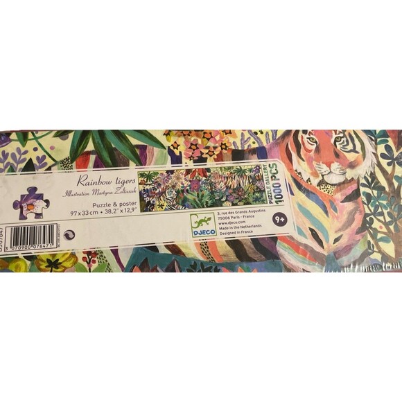 Djeco Rainbow Rigers 1000 Piece Puzzle Gallery New Sealed Colorful Art Jigsaw - Picture 2 of 5